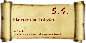 Sternheim István névjegykártya